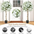 thumbnail image 6 of CRXX   53" Artificial Bougainvillea Tree, Faux Silk Flower Plant in Pot with 576 Flowers & 288 Leaves, Indoor Outdoor Fake Bougainvillea for Home, Office and Garden Decor, White-1, 6 of 18