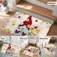 thumbnail image 6 of Rectangle Area Rug 2x3ft,Gnome Rustic White Yellow Floral Washable Carpet Non-Slip Runner Accent Rugs Indoor Floor Mat for Bedroom Living Room Decor,Vintage Rose Letter, 6 of 9