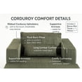 thumbnail image 5 of Jopath Oversized Accent Chair with Ottoman,Corduroy Lounge Chair Modular Floor Couch Reading Armchair for Living Room,Bedroom,Green, 5 of 9
