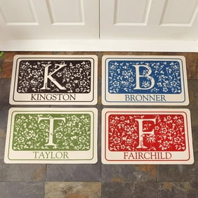 Personalized Doormat Vintage Wood Monogram Walmart Com