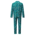 thumbnail image 4 of AIGUR Family Matching Christmas Pajama Set Christmas Family Matching Pajamas Set Snowflake and String Lights Print Long Sleeves Shirt and Pants for Soft Loungewear, 4 of 11