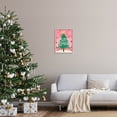 thumbnail image 2 of Merry Christmas Pink Starry Pattern Holiday Graphic Art Gray Framed Art Print Wall Art, 2 of 7