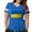 Royal Blue, variant on - Ukraine Flag T Shirt - Womens Football Shirt