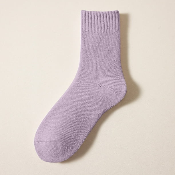 Calcetines térmicos de invierno para mujeres y niños | Calcetines de suelo de longitud media con forro polar, transpirables y antipilling.