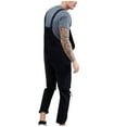 thumbnail image 6 of YLSDY Men's Denim Bib Overalls Distressed Straight Leg Baggy Carpenter Dungarees Jumpsuits Rompers Suspender Jeans Black XL, 6 of 9