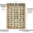 thumbnail image 3 of Duck Knowledge Metal Poster Type Of Duck Metal Tin Sign School Club Hunting Lodge Farmhouse Home Art Wall Decoration 16x12 Inch, 3 of 5
