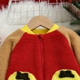 thumbnail image 7 of REDARER Baby Christmas Reversible Romper - Fleece Hooded Jumpsuit with Animal Print for Boys Girls, Winter Playwear,Size:0-3 Months, 7 of 7