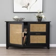 thumbnail image 6 of 50.25" Brown and Black Contemporary Rectangular Storage Cabinet, 6 of 6