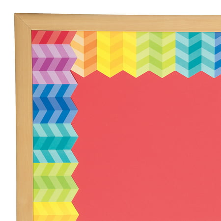 Fun Express - Paint Palette Rainbow Hrrgbne Border - Educational - Classroom Decorations - Bulletin Board Decor - 13