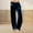 Navy, variant on Qulqfy High Waisted Pants for Women Baggy Velvet Black Wide Leg Lounge Casual Comfy Pants Womens Trousers L