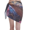 thumbnail image 2 of KLL Realistic Flower Turtle Print Women's Sarong Coverups Short Bathing Suit Wrap Skirt Beach Wrap Swimsuit Cover Ups, 2 of 6