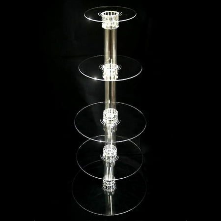 Efavormart 6 Tier Acrylic Crystal Gl Clear Cupcake Dessert Efavormart 6 Tier Acrylic Crystal Gl Clear Cupcake Dessert Decorating Stand For Wedding Birthday Party Pedestal Display Plate