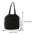 thumbnail image 2 of Bolso de mano acolchado para mujer, bolso de hombro acolchado informal, bolso suave para citas diarias (negro), 2 of 7