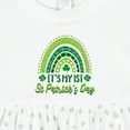 thumbnail image 4 of Inktastic Babys 1st St Patricks Day Rainbow Girls Baby Dress, 4 of 5