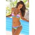 thumbnail image 3 of LASCANA Women's Striped Classic Bikini Swimsuit Bottom Glitter Detail, 3 of 6