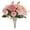 Pink, variant on 2 Pcs 11.4" Compact Artificial Flowers Bouquet, Silk Roses Hydrangea Bundle with Eucalyptus Leaves Berries for Table Centerpiece Home Decor, Elegant Burgundy Red