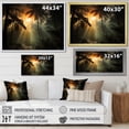 thumbnail image 4 of Designart "Sunset Amongst Palm Trees" Palm Trees Floater Framed Wall Art Print, 4 of 7