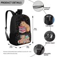 thumbnail image 5 of Yuyamidu Cute Capybara 17 Inch School Backpack with Multiple Pockets, Large Capacity Bookbag for Teen Students Class Daily Commute Travel Use, 5 of 6