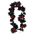 thumbnail image 4 of Hanging Flowers Plant,Black Flexible Bendable Artificial Flower Garland for Halloween Home Livingroom Theme Party Decor, 4 of 9