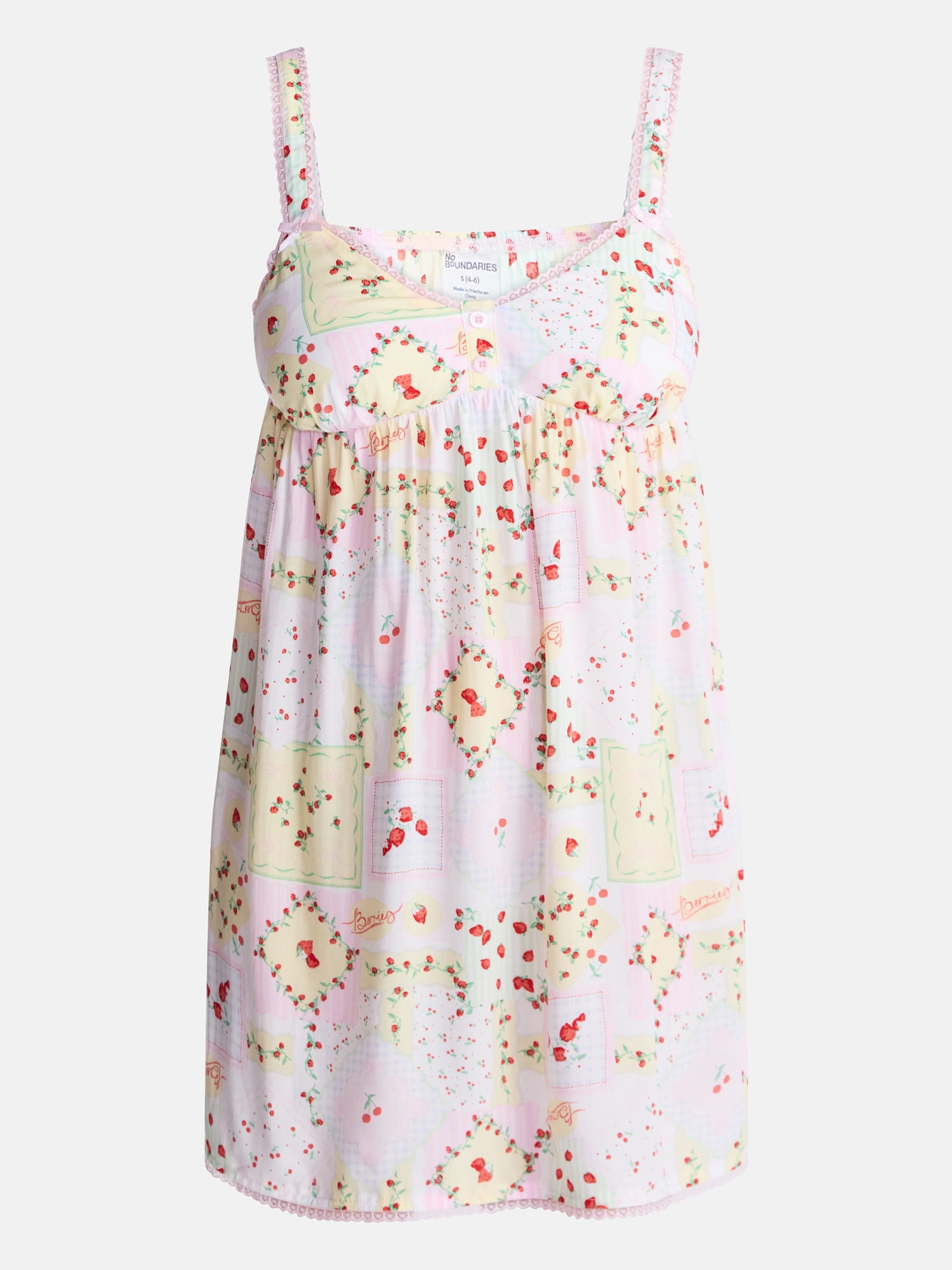 No Boundaries Woven Sleep Dress, Women's XXS-XXL