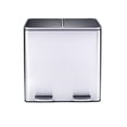 thumbnail image 3 of Stainless Steel 60L Dual Compartment Trash Can, Silver, 3 of 5