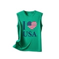 thumbnail image 3 of TDYHUAO I Heart USA, I Love USA, America Patriotic 4th July Tshirt T-Shirt Womens American Flag Tank Tops Sleeveless Tees, 3 of 4