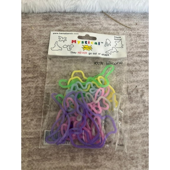 Bama Bandz Silly Bands Mystical Glow Bands Shapes Elastic Bracelets - (24 Pack)
