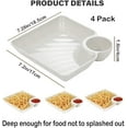 thumbnail image 5 of 4 Pcs Chips and Salsa Serving Dish Plates, Veggie Platter Dipping Serving Trays with Sauce Rack for Buffet Family Party Appetizer Sushi Taco Salsa Charcuterie Barbecue Plate, Reusable (White 4PCS), 5 of 10