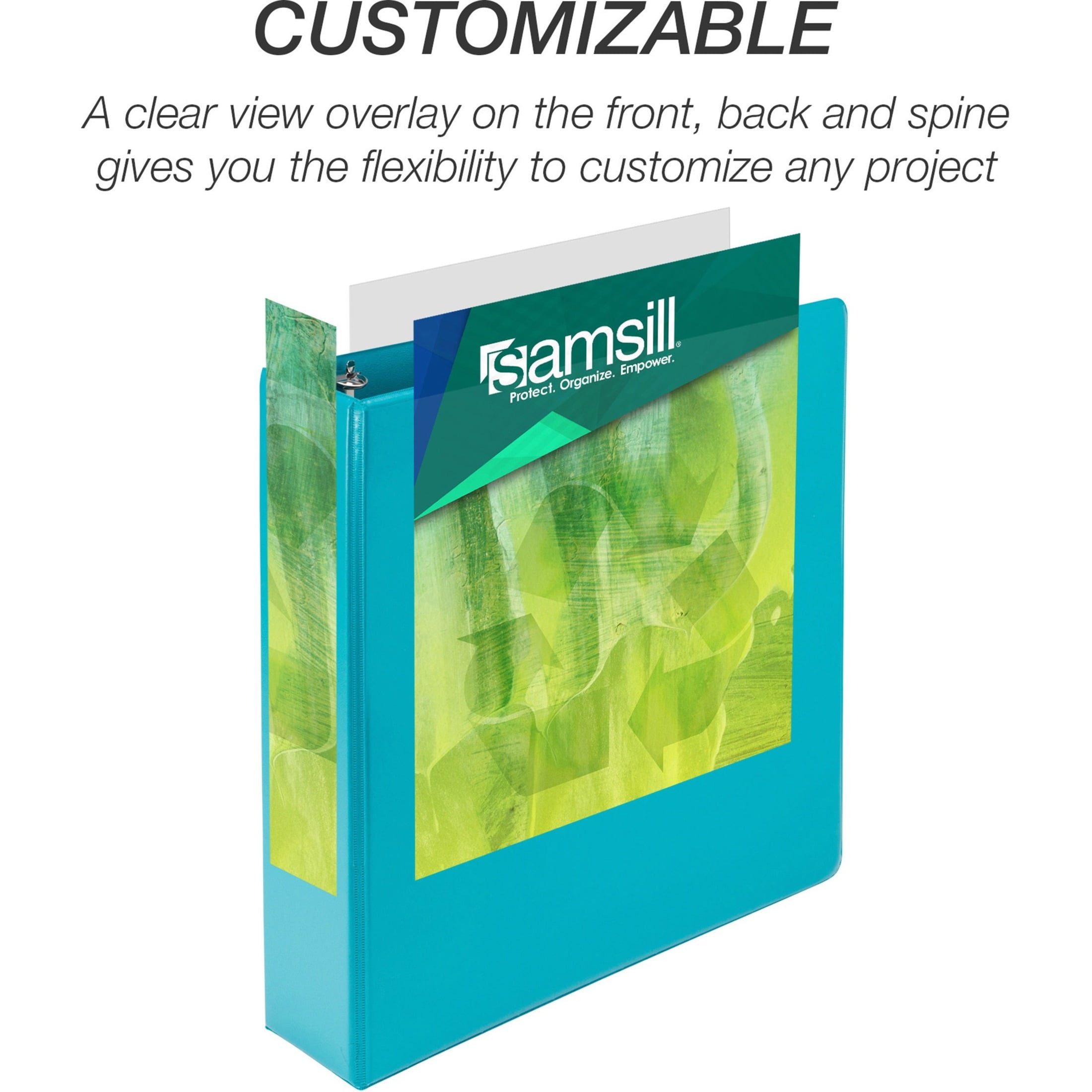 Samsill Earth's Choice Plant-Based Durable 2 Inch 3 Ring View Binders - 4 Pack - Fashion Assorted, Lime, Purple, Pink, White, 4 Pack (Quantity)