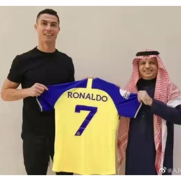 2022 2023 Al-Nassr FC Home away Polera Negra De Fútbol Para Hombres Fanspangjing