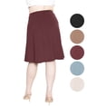 thumbnail image 3 of Stretch Is Comfort Women's Ultra Flex A-Line Knee Length Skirt | Adult Small- 3x, 3 of 7