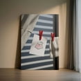thumbnail image 2 of 1pc Laundry - themed Canvas Wall Art with Drawings of Underwear on a Clothesline, Red Clothespins and Fabric, framed Decor room hanging Wall Picture Decor for Home Gifts, living room, bathroom,, 2 of 8