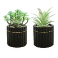 thumbnail image 1 of 2 uds plantas en macetas suculentas de simulación, pequeños adornos creativos, macetas de cemento pintadas de oro, flores artificiales y plantas verdes, 1 of 5