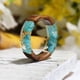 thumbnail image 5 of Anillo de dedo transparente con flores secas de madera para mujer, joyería creativa, regalo de cumpleaños 1.8cm, 5 of 5