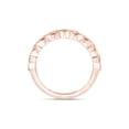 thumbnail image 4 of AFFY 14K Rose Gold Over Sterling Silver Round White Natural Diamond Half-Eternity Wedding Engagement Band Ring (0.2 Cttw, I-J Color, I2-I3 Clarity), Ring Size-9.5, 4 of 5