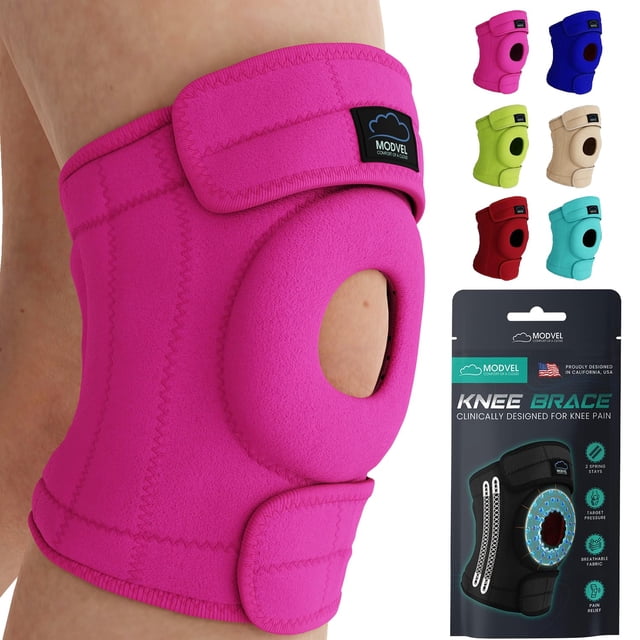 Rodillera Modvel ELITE para hombre y mujer: almohadillas de gel para rótula y estabilizadores laterales para recuperación de ligamentos cruzados anteriores (LCA), desgarros de menisco, artritis y lesi