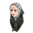 thumbnail image 3 of Baqcunre Silk Scarf Lady Bandanas Neck Scarf Floral Scarf Shawl Folk-Custom Travel Vintage Wrap Scarf Women for Islam Scarfs Printing Women Wrap Head Hair Neckerchief Muslim Silk Scarves, 3 of 3