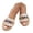 White, variant on HNMKIU Platform Sandals Summer Flat Slide Style for Women Breathable Woven Fabric Casual Beach Slides with Sole for Indoor Outdoor Comfort Summer Shoes Black,6