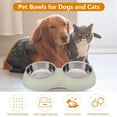 thumbnail image 3 of Dog Bowl Double Bowl Stainless Steel Water And Food Raised Bowls, Pet Feeder Bowls, 3 of 8