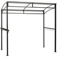 thumbnail image 5 of Topbuy 7' x 4.5' Grill Gazebo Patio BBQ Tent Shelter with Single Tier Canopy Brown, 5 of 5