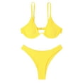thumbnail image 1 of Gibobby Conjunto de Bikini Bikini Sexy 2023, traje de baño para mujer, juego de Bikini estilo Push Up, traje de baño brasileño con Tanga, ropa de playa(Amarillo,CH), 1 of 5