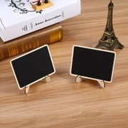 Qiilu 10-Piece Mini Wooden Customizable Chalkboards With Support Easel, Black