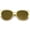Gold / Gold Mirror, variant on sunglassLA Unisex Womens Fashion Open Metal Frame Iridescent Lens Cat Eye Sunglasses (Blue / Blue Gradient) - 55mm