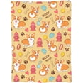 thumbnail image 3 of Manta de perro Corgi de dibujos animados, regalo para niños y adultos, suave, cálida, ligera, acogedora, linda, con accesorios de animales, mantas amarillas para cama, sala de estar, sofá, decoración, 3 of 4