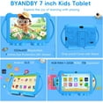 thumbnail image 6 of Kids Tablets 7 inch, Android 12 Tablet for Kids, 4GB RAM 32GB ROM, 512GB Expandable, with Parental Control, Google Certified Toddler Tablet, WiFi, Bluetooth, Dual Camera with Silicone Case, 6 of 6