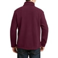 thumbnail image 2 of Mens Open Cuffs Midweight Value Polyester Fleece Jacket Maroon Small, 2 of 5