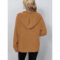 thumbnail image 3 of Ecetana Cardigans for Women Long Sleeve Knit Hooded Sweater Coat Female, 3 of 5