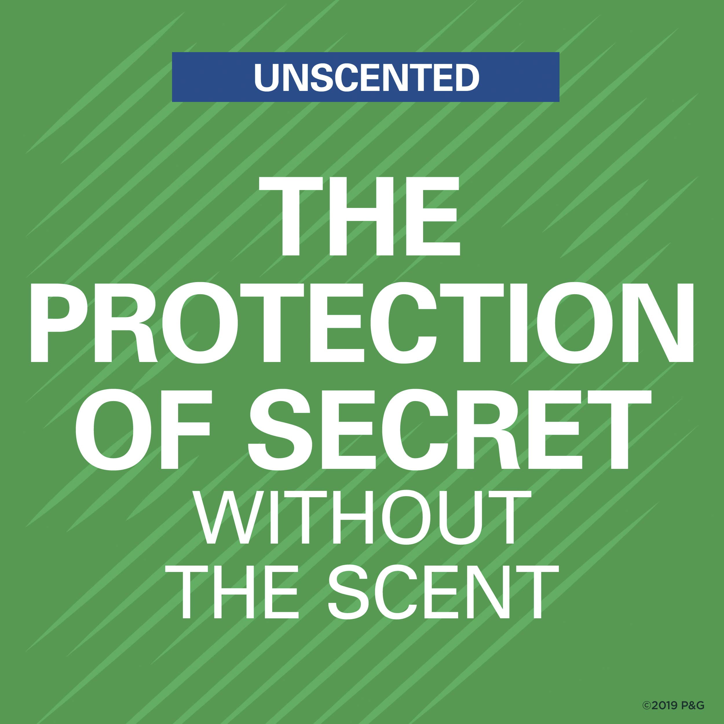 Secret Antiperspirant Deodorant for Women, Unscented, Clear Gel, Outlast Xtend, 2.6 Oz (Pack of 6) (Packaging May Vary)