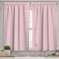 thumbnail image 2 of Ambesonne Geometric Valance & Curtain, Vintage Floral Love, 55"x24", Pale Pink, 2 of 6