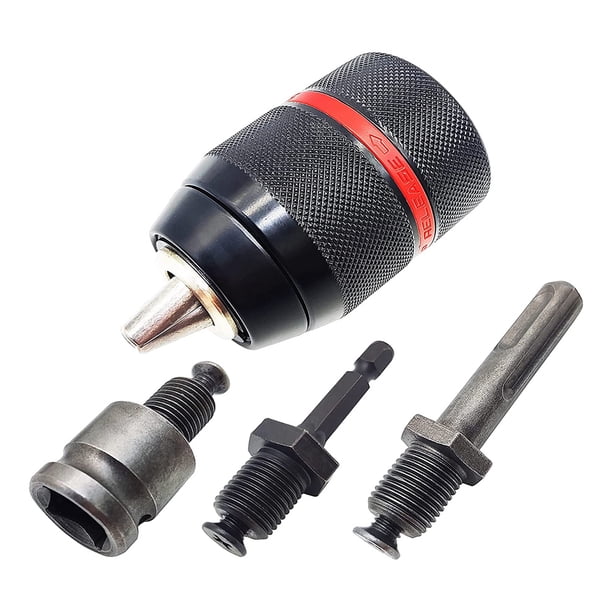 Metal Heavy Duty 1/2-20UNF 13Mm Portabrocas Sin Llave VáStago Hexagonal/SDS/Enchufe Cuadrado Adaptador Hembra Herramienta de Hardware